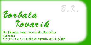 borbala kovarik business card