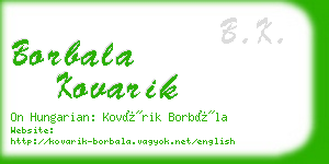 borbala kovarik business card